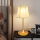 Axyaa LED Table Lamp: Simple Chinese Style, Dimmable, USB Rechargeable, Fabric Lampshade
