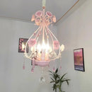 Axyaa Pink Rose Bouquet Chandelier for Girls Bedroom