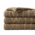 Axyaa Chenille Plaid Throw Blanket - Soft & Thick Knitted Bedspread