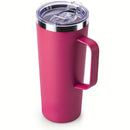 Axyaa 24oz Double Wall Coffee Tumbler with Handle Lid Stainless Steel Insulated Cup