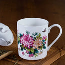 Axyaa Bone  Cafe Tumbler, Chinese Painting Tea Cup