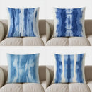 Axyaa Blue Abstract Streak Pattern Throw Pillow Cover