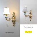 Axyaa Crystal Glass Wall Lamp | European Style Bedroom Club Bedside Aisle Light