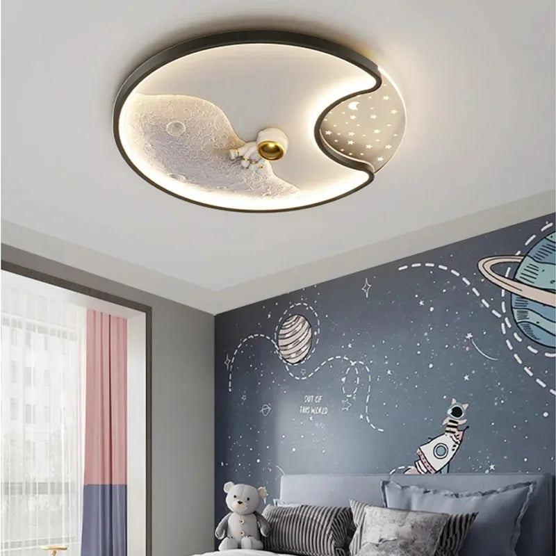 Axyaa Astronaut LED Moon Light for Kids' Ceiling Fantastic Eye Care Bedroom Lamp