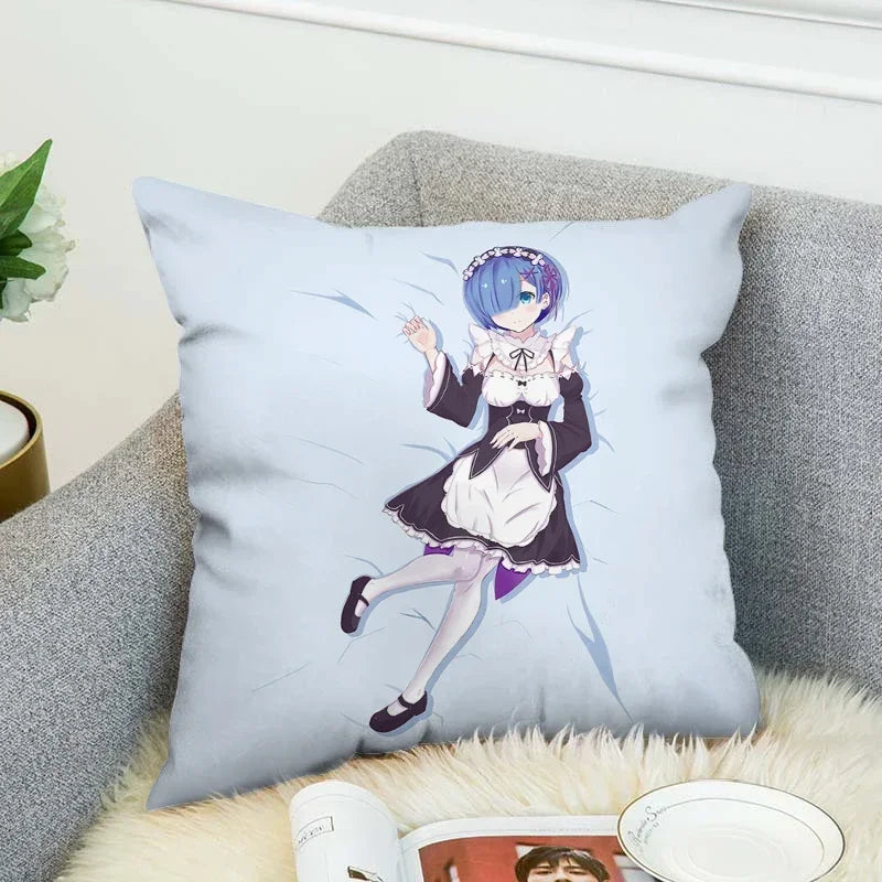 Axyaa 45x45 Cushions Covers for Bed Pillows, Sofa Anime Body Home Decor