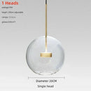 Axyaa Glass Bubble Ball LED Pendant Chandelier for Kid Room and Kitchen Island