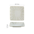Axyaa Ceramic Striped Snack Plate - Creative Sushi Dessert Dish Steak Tableware