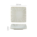 Axyaa Ceramic Striped Snack Plate - Creative Sushi Dessert Dish Steak Tableware