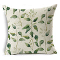Axyaa Tropical Plants Linen Cushion Cover 45x45cm - Decorative Sofa Bed Pillow Case