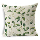 Axyaa Tropical Plants Linen Cushion Cover 45x45cm - Decorative Sofa Bed Pillow Case