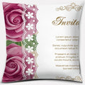 Pink Flower Pattern Cushion Cover by Axyaa - 45x45cm Decorative Pillowcase