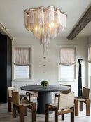 Axyaa Elegant Tassel Chain Ceiling Chandelier - Dimmable E14 Base