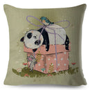 Axyaa Cartoon Panda Bear Pillowcase 45x45cm for Home Decor