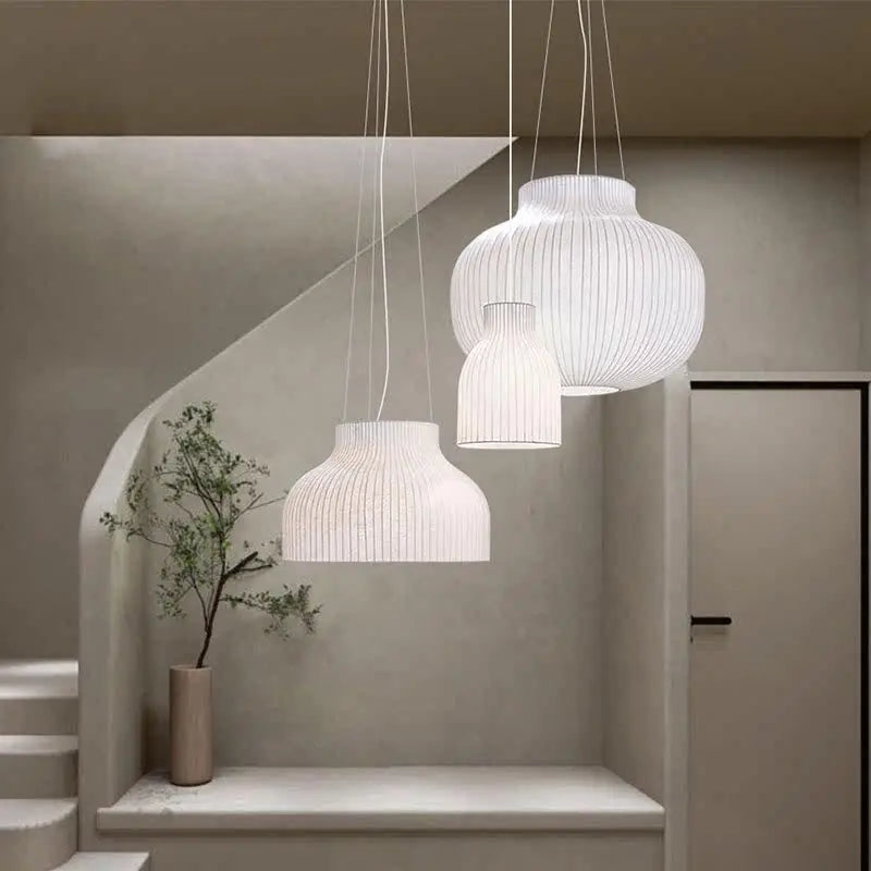 Axyaa Nordic Silk Lamp Fabric Pendant Light for Home Decor