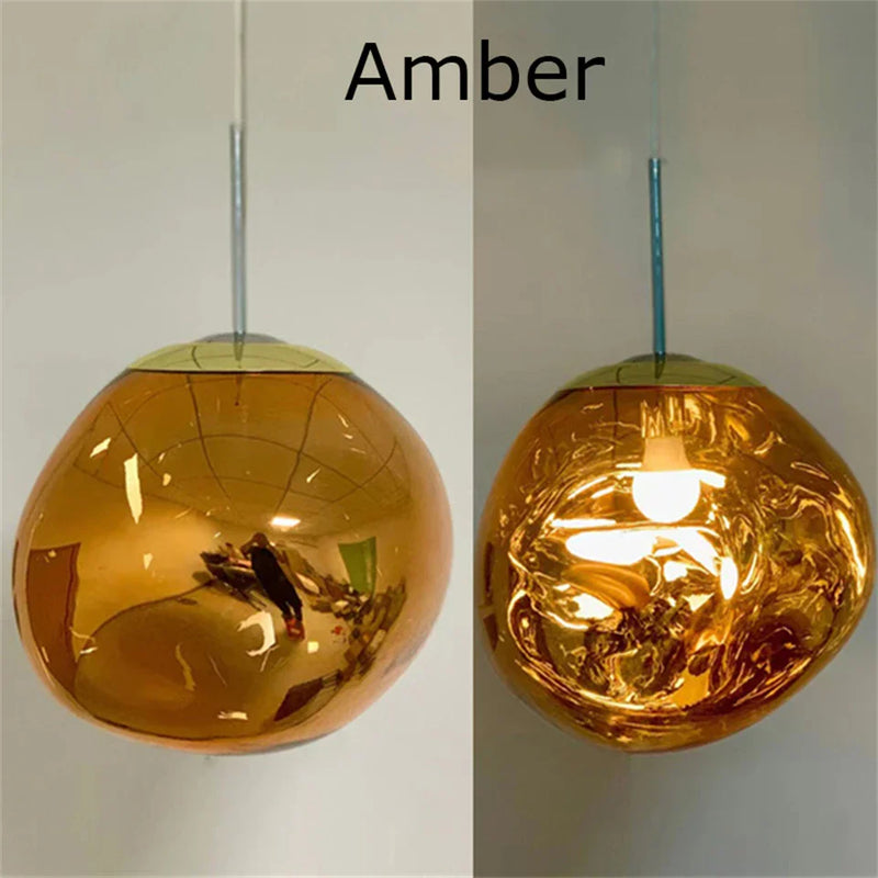 Axyaa LED Pendant Lava Lamp: Modern PVC Lighting for Home Decor & Kitchen Fixtures