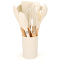 Silicone Kitchen Utensils Set with Storage Bucket - Axyaa Brand