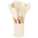 Silicone Kitchen Utensils Set with Storage Bucket - Axyaa Brand