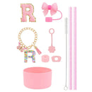 Axyaa 10pc Tumbler Accessory Set: Straw, Cover, Cap, Boot, Stopper, Keychain, Sticker