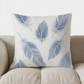 Axyaa Grey Feather Pattern Throw Pillow Cover for Sofa, Bedroom, Car