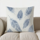 Axyaa Grey Feather Pattern Throw Pillow Cover for Sofa, Bedroom, Car