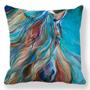 Axyaa Horse Printed Pillowcase 45x45cm Polyester Home Sofa Decor Throw Pillow Cover