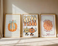 Axyaa Pumpkin Art Canvas Print Set for Modern Home Decor