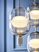 Axyaa Glass Marble LED Modern Pendant Ceiling Lamp