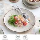 Axyaa Stoneware Ceramic Dinnerware Set: Plates, Bowls, Mugs - 16/32/48 Pieces