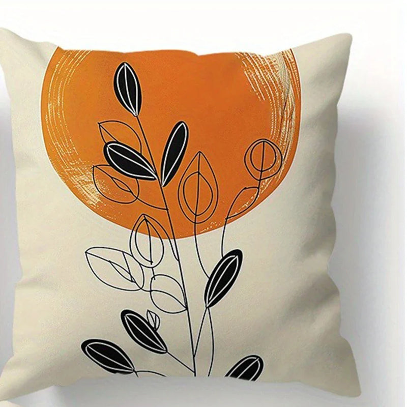 Axyaa Minimalist Geometric Round Printed Pillowcase - Bohemian Home Decor