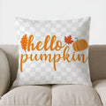 Axyaa Fall Pumpkin Flower Happy Fall Pillow Cover for Sofa Bedroom Car