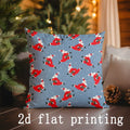 Axyaa Santa Christmas Pillow Covers for Sofa, Bedroom, Car - Rectangular Cushion