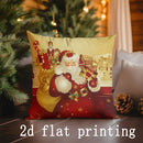Axyaa Christmas Digital Print Cushion Cover for Sofa, Bedroom, Car