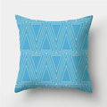Axyaa Blue Geometric Pattern Cushion Cover for Living Room Sofa Decoration