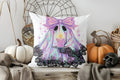 Colorful Ghost & Pumpkin Pillow Cover for Sofa, Bedroom, Car by Axyaa