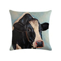 Axyaa Cotton Linen Cushion Cover Sheep Cow Home Decor Throw Pillowcase
