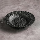 Axyaa Stoneware Plate Set for Molecular Cuisine in Stone Pattern - Restaurant Quality