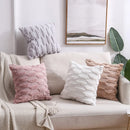 Axyaa Soft Gray Pillow Cover 45X45 Geometric Pattern Decorative Sofa Cushion Case