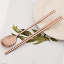 Axyaa Stainless Steel Sushi Chopsticks & Spoon Set: High-Quality Reusable Tableware