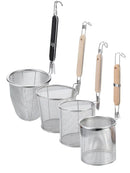 Axya Stainless Steel Mesh Frying Basket Colander for Noodles, Dumplings, and Vegetables