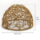 Axyaa Rattan Chandelier: Hand-Woven Decorative Lampshade for Bedroom and Living Room