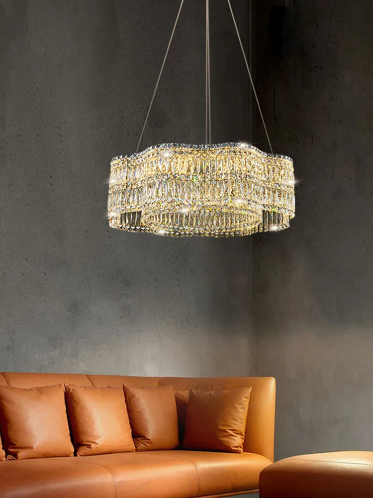 Modern Luxury Crystal Chandelier for Bedroom and Living Room - Axyaa Luxury Lighting