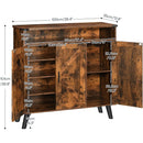 Axyaa 3-Door Shoe Cabinet: Entryway Storage Organizer, 39.4" Tall Freestanding