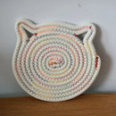Axyaa Woven Round Table Mat Coaster Pad Nordic Style Desk Accessory