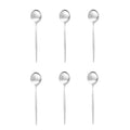Axyaa Matte Stainless Steel Teaspoon Set for Dessert, Coffee, Ice Cream - 6 Pcs