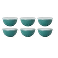 Axyaa Dark Green Plastic Bowls with Lids - Set of 6