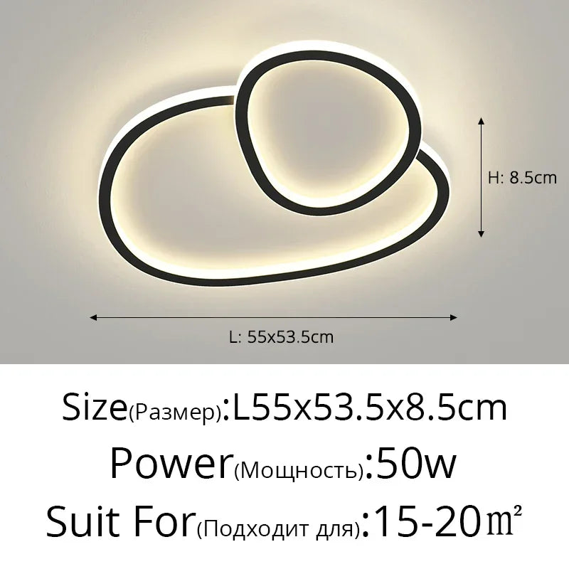 Axyaa Nordic Minimalist LED Ceiling Light for Living Room Kitchen Restaurant
