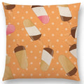 Axyaa Chocolate Candy Donuts Ice Cream Cushion Cover Party Throw Pillow Case
