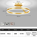 Axyaa LED Dimmable Ring Chandelier for Bedroom, Restaurant, Kitchen - Modern Ceiling Decor