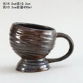 Axyaa Ceramic Kiln Coffee Cup Creative Beer Mug Retro Water Bottle Large Capacity Mug