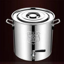 Axya 304 Stainless Steel Large Water Storage Pot with Lid and Faucet